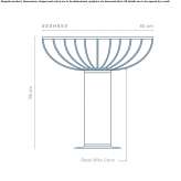 Round high side table Saix