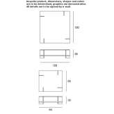 Square coffee table with storage space Belleair