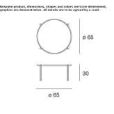 Round coffee table with tray Louveira