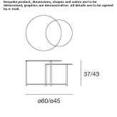 Low, round, ash coffee table Dorfhain