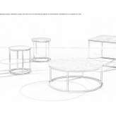 Round coffee table made of Carrara marble Buzet