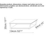 Prostokątny stolik kawowy z marmuru Carrara Melilli