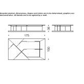 Rectangular coffee table made of wood, metal and crystal Jelgava