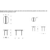 Metal coffee table Gambasca