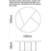 Low round coffee table made of tempered glass for the living room Tribsees