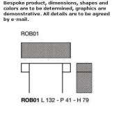 Rectangular crystal console table Budduso