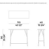 Rectangular wooden console table Bienno