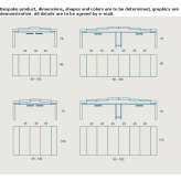 Extendable rectangular console table made of laminate Jala