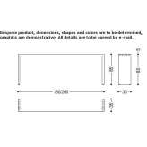 Rectangular console table in solid wood Wiesau