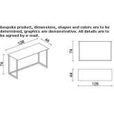 Rectangular console table with slab Skipton