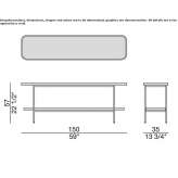 Rectangular wooden console table Bludenz