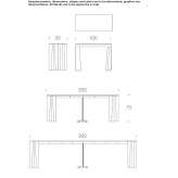 Extendable rectangular oak console table Woodvale