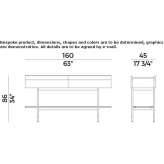 Rectangular console table with drawers Nisko