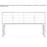 Rectangular wooden console table with drawers Grabovac