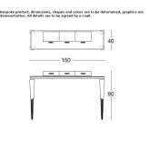 Rectangular console table with drawers Chaulnes