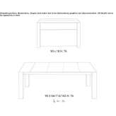 Extendable rectangular console table Farcasa