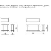 Rectangular marble console table Vellisca