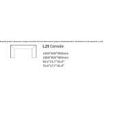 Rectangular console table Pasca