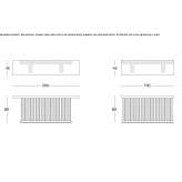 Rectangular marble console table Heist