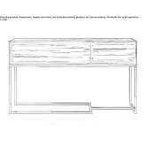 Rectangular console table with drawers Ceguaca