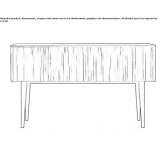 Rectangular console table made of wooden veneer Golczewo