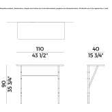 Rectangular wooden console table Bienno