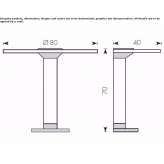 Demilune glass console table Nades