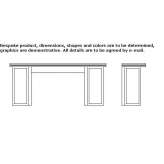 Rectangular wooden console table Seixal