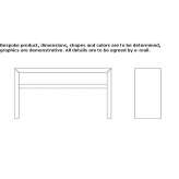Rectangular wooden console table with shelves Hamipre