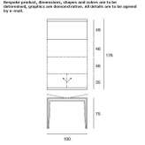 Extendable rectangular console table Nemanice