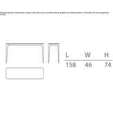 Rectangular console table in Carrara marble Petresti