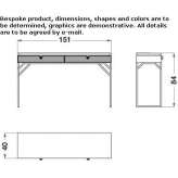 Rectangular console table in marble and metal with drawers Nevele