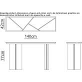 Prostokątny drewniany stolik konsolowy Tribsees