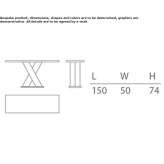 Rectangular marble console table Puerto