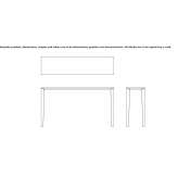 Rectangular console table in solid wood Poroy