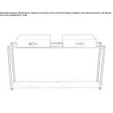 Rectangular brass console table with drawers and marble top Dlutow