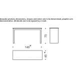 Rectangular console table with metal base and marble top Naxos