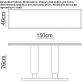 Rectangular console table made of wooden veneer Perth