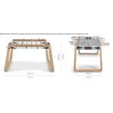 Football table made of wood and glass Strigno