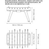 Indoor rectangular steel foosball table Rieux