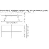 Rectangular ping-pong table made of HPL Rechnitz