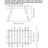 Rectangular steel foosball table and Iroko legs Novosele