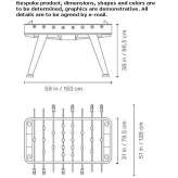 Rectangular stainless steel football table Rieux