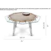 Wood and glass poker table Oppin