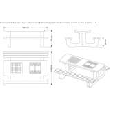 Concrete table for public areas/gaming table Chorzow