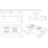 Concrete table for public areas/gaming table Csenger