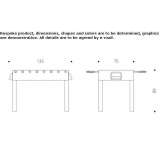 Rectangular wooden foosball table Gomba