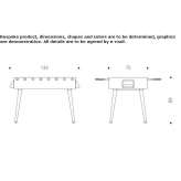 Rectangular beech football table Acme