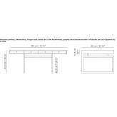 Aluminum and wood desk with drawers Lebrija