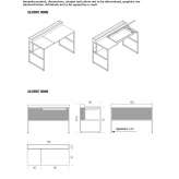 Rectangular desk made of wood fiber Sisak